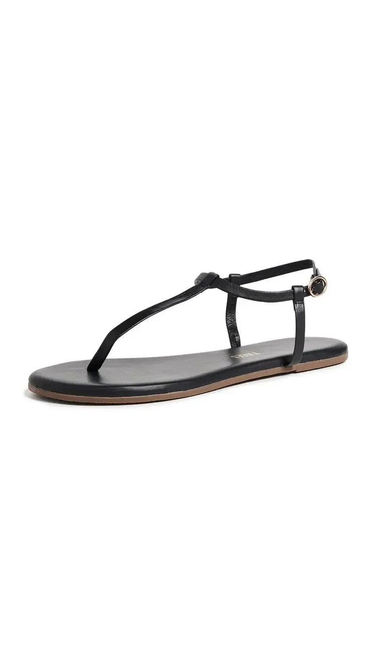 TKEES WOMEN'S MARIANA SANDALS, SABLE/BLACK, 7 MEDIUM US